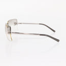 CHANEL COCO Mark Sunglasses metal Silver CC Auth am9658V-7