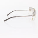 CHANEL COCO Mark Sunglasses metal Silver CC Auth am9658V-8