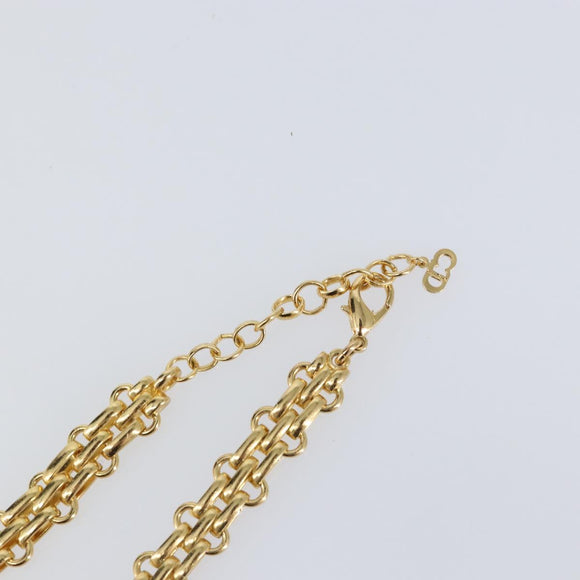 Christian Dior Necklace metal Gold Auth am9662
