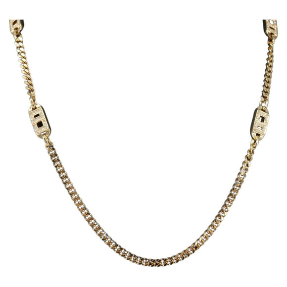 Christian Dior Necklace metal Gold Auth am9663