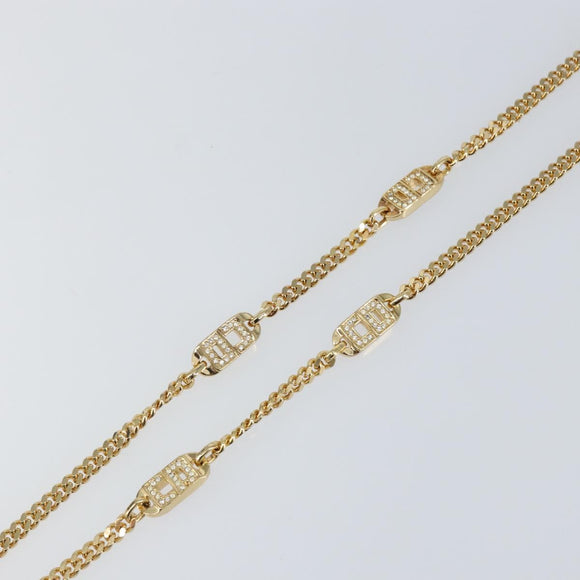 Christian Dior Necklace metal Gold Auth am9663