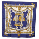 HERMES Carre 90 Scarf Silk ”BRIDE DE COUR” Blue Auth am9664-1
