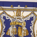 HERMES Carre 90 Scarf Silk ”BRIDE DE COUR” Blue Auth am9664-3