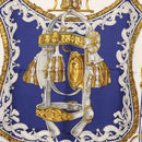 HERMES Carre 90 Scarf Silk ”BRIDE DE COUR” Blue Auth am9664-6