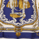 HERMES Carre 90 Scarf Silk ”BRIDE DE COUR” Blue Auth am9664-9