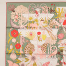 HERMES Carre 90 Scarf Silk ""PRECIOUS PARADISE"" Green Auth am9665M-2