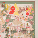 HERMES Carre 90 Scarf Silk ""PRECIOUS PARADISE"" Green Auth am9665M-4