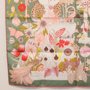 HERMES Carre 90 Scarf Silk ""PRECIOUS PARADISE"" Green Auth am9665M-8