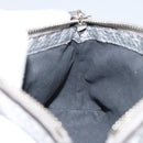 FENDI Pouch Celeria Hand Bag Leather Silver Leopard Auth am9668-17