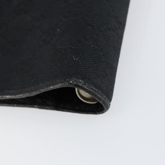 GUCCI GG Canvas Agenda Day Planner Cover Black 115241 Auth am9669