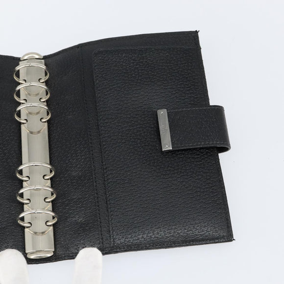 GUCCI GG Canvas Agenda Day Planner Cover Black 115241 Auth am9669