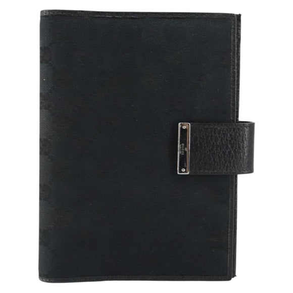 GUCCI GG Canvas Agenda Day Planner Cover Black 115241 Auth am9669