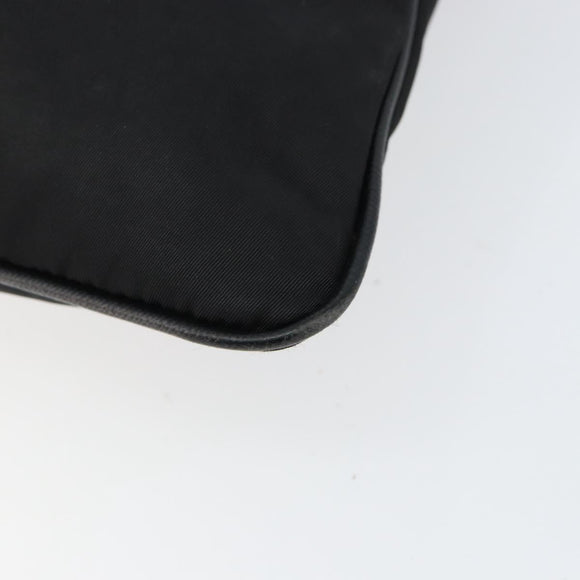 PRADA Shoulder Bag Nylon Black Gold Auth am9670