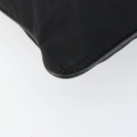 PRADA Shoulder Bag Nylon Black Gold Auth am9670