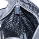 PRADA Shoulder Bag Nylon Black Gold Auth am9670-20