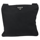 PRADA Shoulder Bag Nylon Black Gold Auth am9670-13