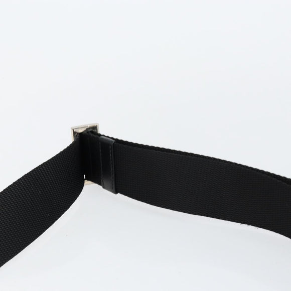 PRADA Shoulder Bag Nylon Black Gold Auth am9670