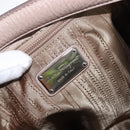 Salvatore Ferragamo Gancini Shoulder Bag Leather Beige Silver Auth am9671-19