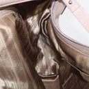 Salvatore Ferragamo Gancini Shoulder Bag Leather Beige Silver Auth am9671-20