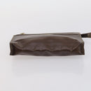 VALENTINO Clutch Bag PVC 3 Set Brown Beige Auth am9678-13