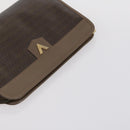 VALENTINO Clutch Bag PVC 3 Set Brown Beige Auth am9678-18