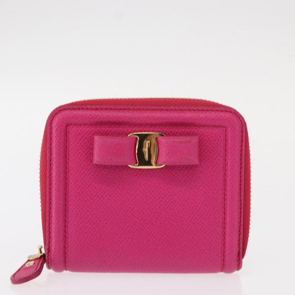 Salvatore Ferragamo Cartier Accessory Wallet 2 Set Pink Gold Auth am9679