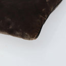 PRADA Shoulder Bag Velor Brown Auth am9681-14