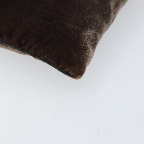 PRADA Shoulder Bag Velor Brown Auth am9681