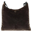 PRADA Shoulder Bag Velor Brown Auth am9681-13