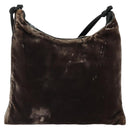 PRADA Shoulder Bag Velor Brown Auth am9681-2