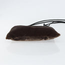 PRADA Shoulder Bag Velor Brown Auth am9681-5