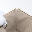 CELINE Pouch Leather Beige Blue gold Auth am9683-19