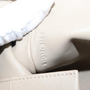 CELINE Pouch Leather Beige Blue gold Auth am9683-12