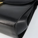 GUCCI Shoulder Bag Leather Black Gold Auth am9688-9