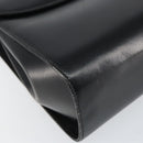 GUCCI Shoulder Bag Leather Black Gold Auth am9688-14