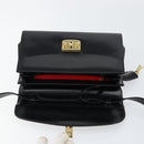 GUCCI Shoulder Bag Leather Black Gold Auth am9688-18