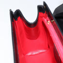 GUCCI Shoulder Bag Leather Black Gold Auth am9688-21