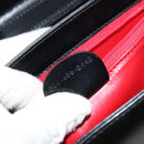 GUCCI Shoulder Bag Leather Black Gold Auth am9688-12