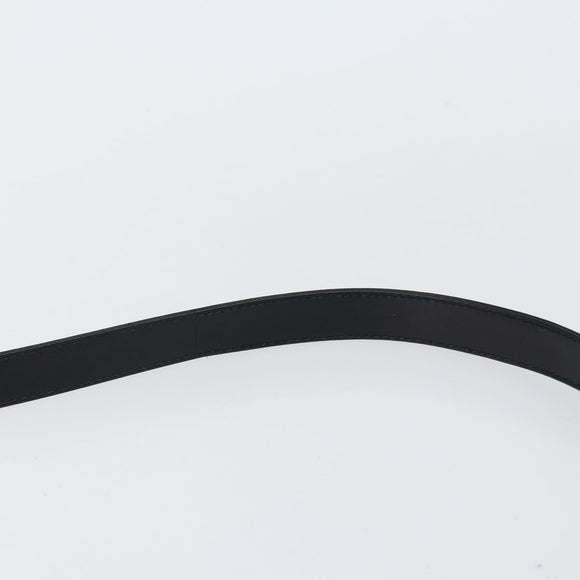 GUCCI Shoulder Bag Leather Black Gold Auth am9688