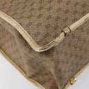 GUCCI Micro GG Supreme Tote Bag PVC Beige Gold Auth am9689-11