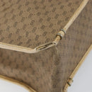GUCCI Micro GG Supreme Tote Bag PVC Beige Gold Auth am9689-13