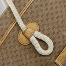 GUCCI Micro GG Supreme Tote Bag PVC Beige Gold Auth am9689-15