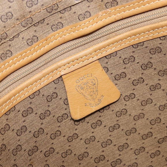GUCCI Micro GG Supreme Tote Bag PVC Beige Gold Auth am9689