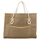 GUCCI Micro GG Supreme Tote Bag PVC Beige Gold Auth am9689-2