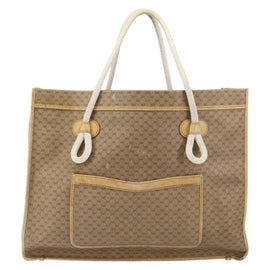 GUCCI Micro GG Supreme Tote Bag PVC Beige Gold Auth am9689 - 0