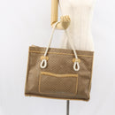 GUCCI Micro GG Supreme Tote Bag PVC Beige Gold Auth am9689-23