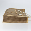 GUCCI Micro GG Supreme Tote Bag PVC Beige Gold Auth am9689-4
