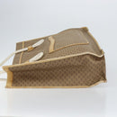 GUCCI Micro GG Supreme Tote Bag PVC Beige Gold Auth am9689-5