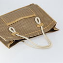 GUCCI Micro GG Supreme Tote Bag PVC Beige Gold Auth am9689-6