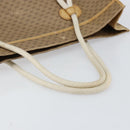 GUCCI Micro GG Supreme Tote Bag PVC Beige Gold Auth am9689-7
